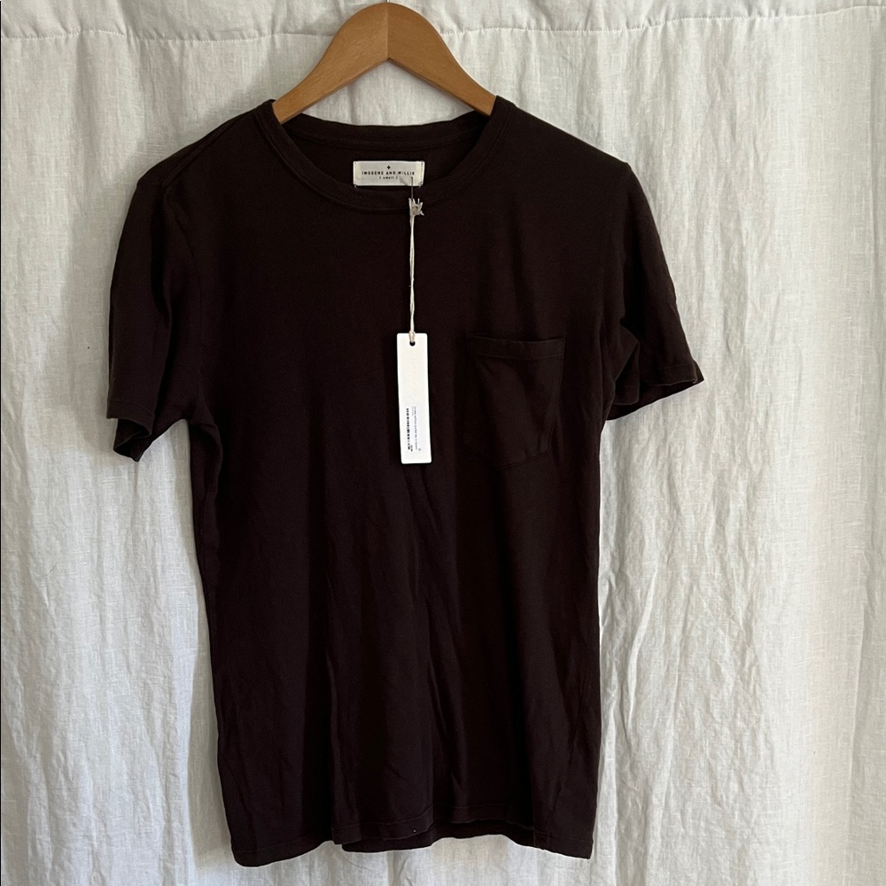 imogene + willie Dark Brown Short Sleeve Tee